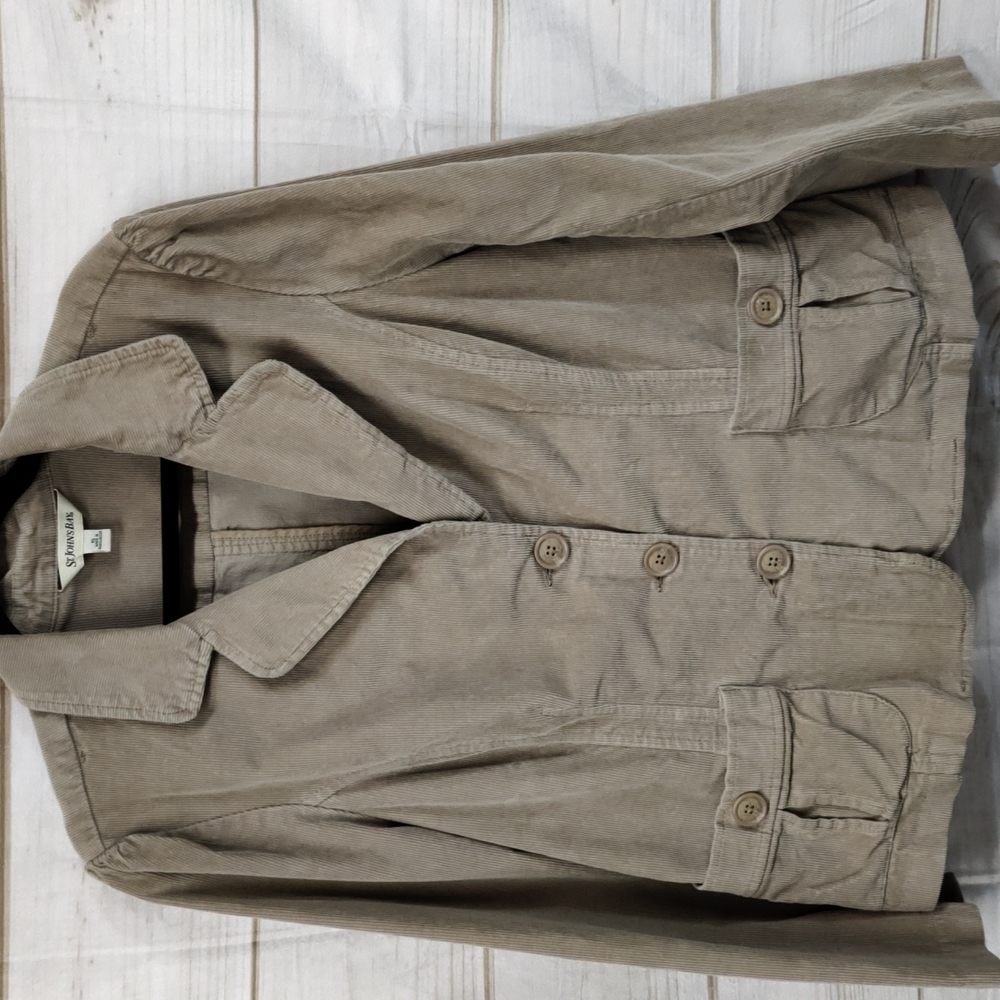 𝅺ST. John's Bay Tan Corduroy Jacket Size XL, w/Stretch